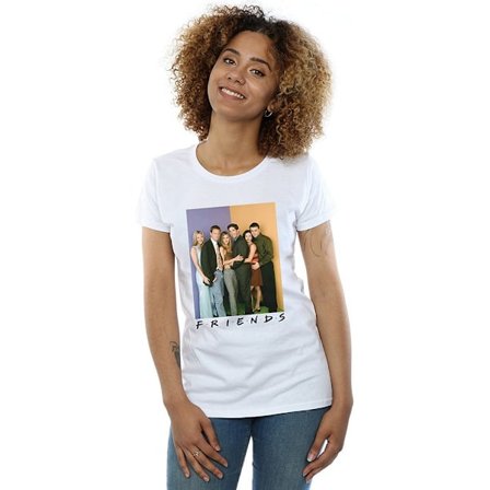 Friends Dam/Damer Gruppbild Bomull Boyfriend T-Shirt 3XL W