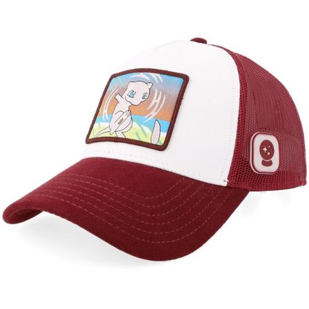 Difuzed - Brun trucker Keps - Pokémon Mew White/Burgundy A-Frame Trucker @ Hatstore