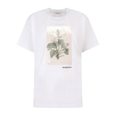 Burberry T-Shirt 8056581 Hvid, Dame T-shirts, Størrelse: XS