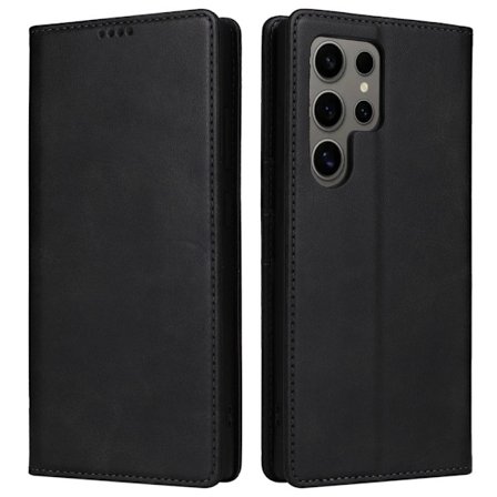 Samsung Galaxy S24 Ultra Case RFID Blocking Wallet Leather Phone Cover - Sort