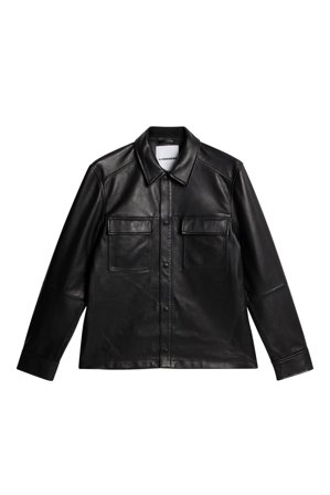 J.Lindeberg - Wilden Lamb Leather Overshirt - Black - - XXL