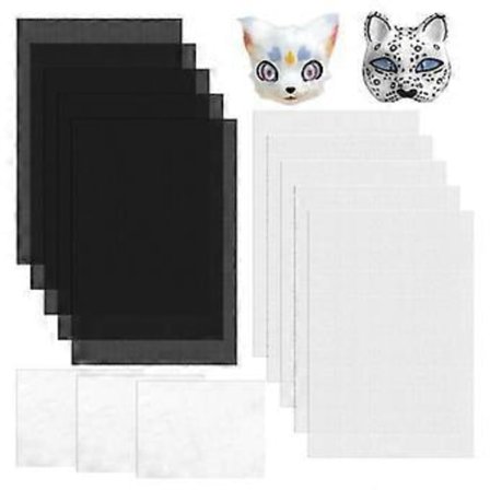 10 Ark Fursuit Øyne Mesh Vanntett Utskrivbar Pvc Øye Mesh Ark For Furry Cosplay Rekvisitter Fursuits Håndverk Laging Hvit