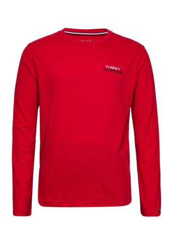 Ls Pant Jersey Set Pyjamas Röd Tommy Hilfiger