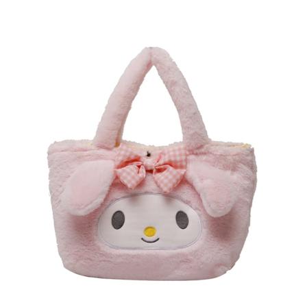 Kawaii Cinnamoroll Sanrio Plyschväska My Melody Anime Väskor Kt Cat Purin Dog Kuromi Plyschryggsäck för tjejer Merlot
