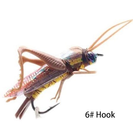 Insektsfiske lockar gräshoppa fiskebete BRUN 6 6