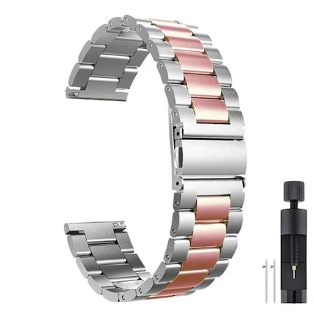 22mm 20mm Metallinen Kellonranneke Garmin Vivoactive 3 4 5 Forerunner 245 645 158 55 165 745 965 255 256 Rannekoru Venu 3 2 SQ2Music SZ-Silve Pink