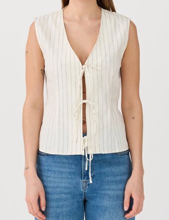 IVY Copenhagen Ivy-Carina Tie Vest - Cream - 40