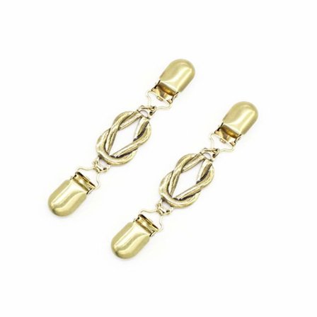 2 stk. Retro Sweater Clips Cardigan Brosche (Guld)