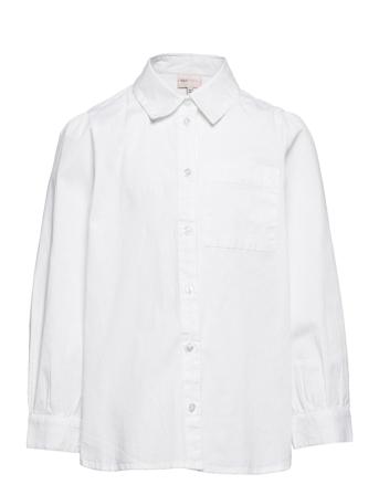 Konanne Ls Pop Shirt Wvn Skjorta Vit Kids Only