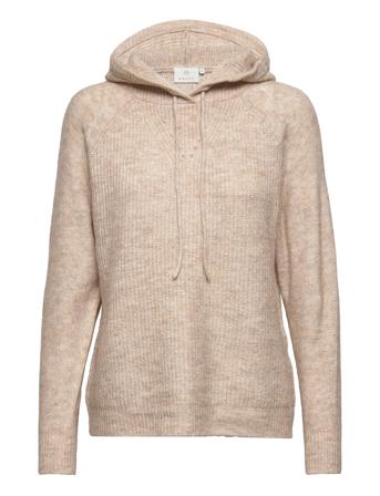 Kadanna Hood Pullover Beige Kaffe