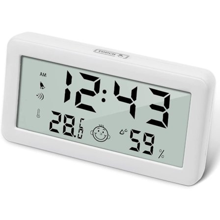 Multifunktion Termometer Hygrometer Alarmur, Digitalt Ur