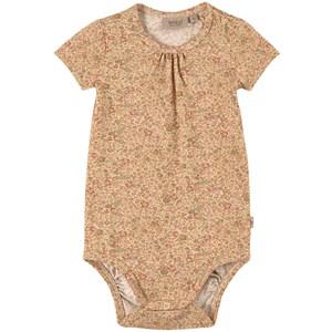 Wheat Barely Beige Small Flowers Eden Baby Body 68 cm - All in ones - 68 cm - Beige - Mädchen