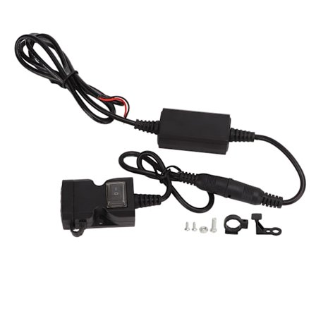 Moottoripyörän ohjaustangon laturi ABS vedenpitävä 3A 9V - 24V kaksois-USB-latauslähtö matkapuhelimelle