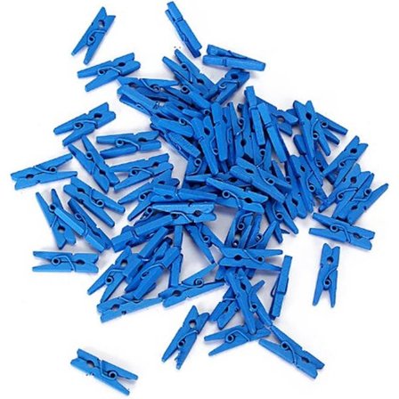 Go Go Gadget - Mini Clips - Set med 20 DELAR - Fotoklämmor - Födelseannons - Hantverk - Dekoration - Blå