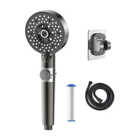 Set med slang och filter Bekväm stoppknapp Handdusch