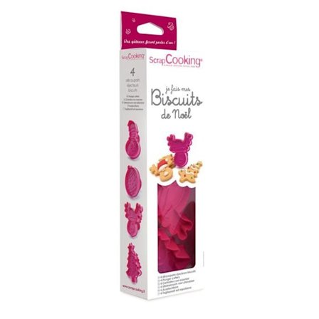 Kageudstikningssæt - SCRAPCOOKING - 2031 - 4 former - Plast - Ikke opvaskemaskinekompatibel