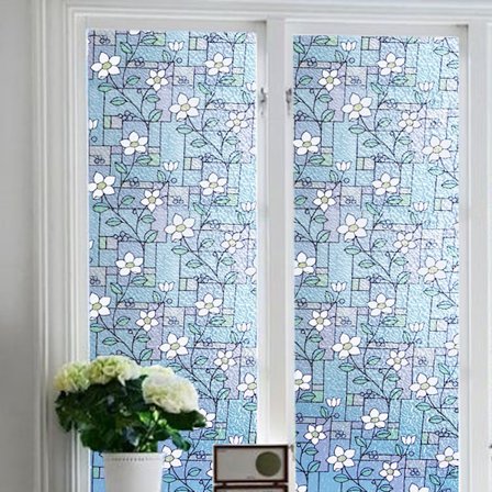 Liimakalvo ikkunaan, huurrettu staattinen kalvo, lasin koristetarrat Wi