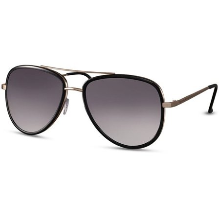 Aviator Solbriller med Gull Innfatning og Mørke Linser – Unisex Kategori 3