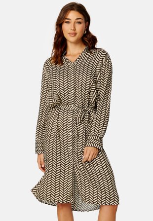 GANT Geometric Shirt Dress 274 RICH BROWN Klær
