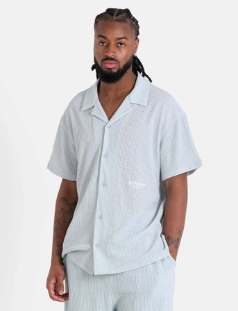 SIXTH JUNE Crochet Ss Shirt - Blue - XXL