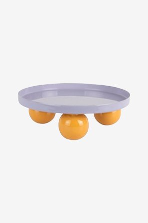 Present Time - Bricka Double Funky Round - Lila - Prydnadssaker - Från Homeroom