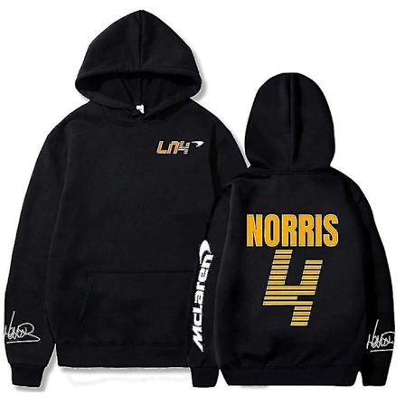 TYI Unisex Lando-Norris Hoodie, Genser, Harajuku Tegneserie Hip Hop Moteklær, Herre og Dame Hoodie XL for F1 Racing Fans