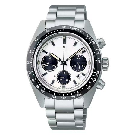 Ur i rustfrit stål med hvid sort urskive til hverdagsstil