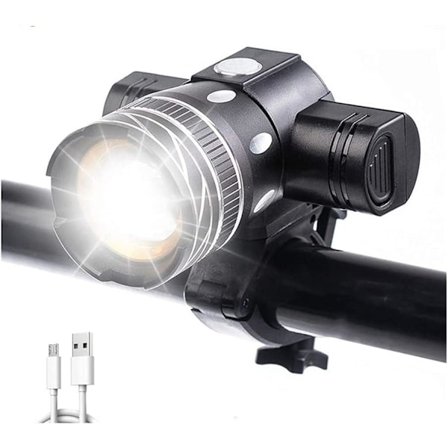 Sykkellys, Super Sterk 2000 Lumen Sykkellykt USB Oppladbar 3 Lysmoduser Sykkellys for Nattsikkerhetssykling
