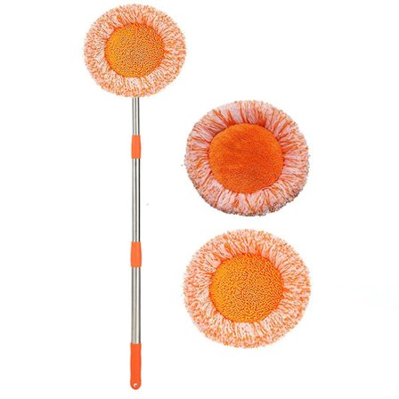 360° Pyörivä Säädettävä Siivousmoppi, Ulosvedettävä Seinäsiivousmoppi