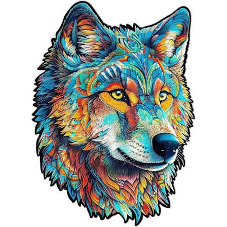 Puslespil / Træpuslespil til voksne 222/315/401 brikker – Puslespil med Livets træ/kolibri/ulvemotiv, unikke dyreformede brikker