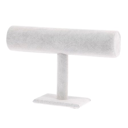 T-formet fløyelshårbåndhodebåndholder detaljhandelsbutikk displaystativ grå