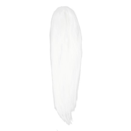 Lang hvit rett parykk Anime Cosplay kostyme rett glatt lang full syntetisk parykk for kvinner