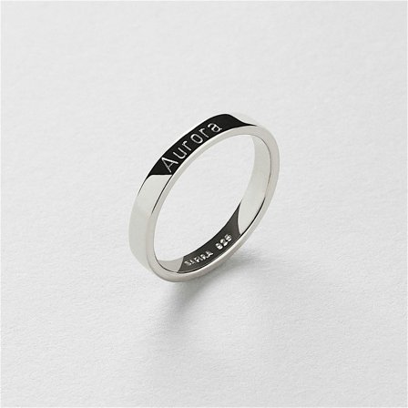 Sofia Ring Gravyr - Sterling Silver - Safira