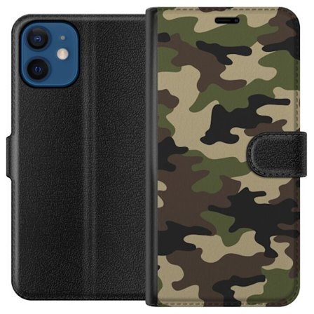 Kompatibelt Plånboksfodral till Apple Apple iPhone 12 Militär