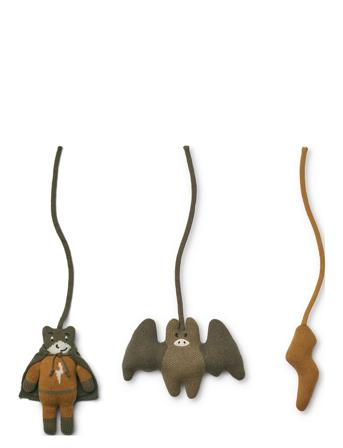 J S Mini Dolls 3-Pack Toys Soft Toys Stuffed Toys Brun Liewood