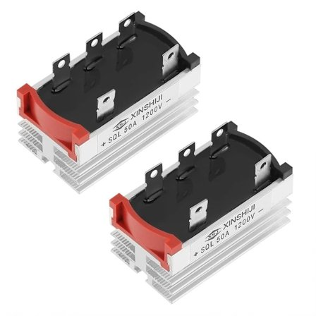 3-Fase Diodebro-Likretter 50A 1200V Aluminium Høy Effekt Diodebro-Likretter 3-Fase