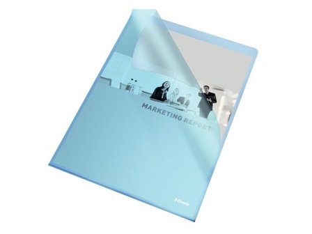 ESSELTE L-formad mapp, A4, 40 ark, blå 100/fp - Lyreco - Kontorsmaterial - Mappar och plastfickor - Plastmappar och aktmappar