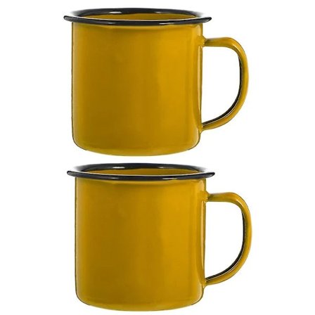 Emaljekrus 500ml Camping Kaffe Te Drikkekrus Kontor Rejse[YJD]