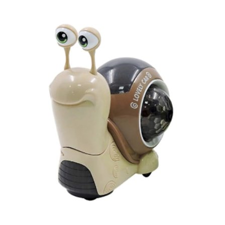 Krypende snegle for barn, gående, dansende, elektronisk kjæledyrrobot, snegle med lys og musikk, lekegave til barn brun