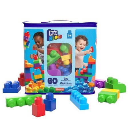 Mega Bloks - Klassisk Medium Bag 60 klodser - Byggesten - 12 måneder og + DCH55