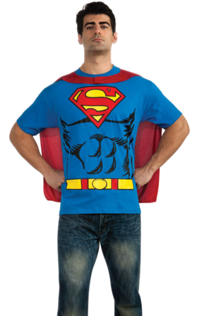 SUPERMAN T-SHIRT KOSTUME XL