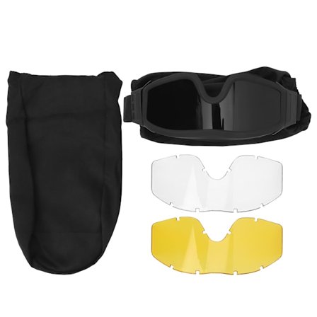 6003 Taktiske Vindtætte Militærbriller Ørkenbriller til CS Træning Jungle Fieldblack