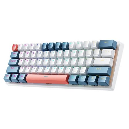 Machenike K500-B61 60 % mekaaninen pelinäppäimistö – gaming keyboard – valkoinen/sininen