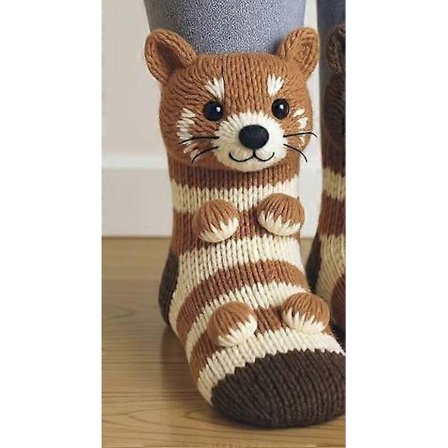 2025 Nye Sjove Tegneserie Dyresokker - Julegave: Varme Vintersokker med Kat