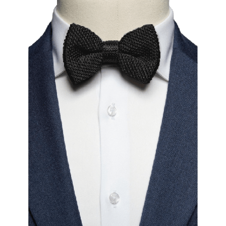 John Henric Knitted Bow Tie Kostymtillbehör Herr Svart ONESIZE