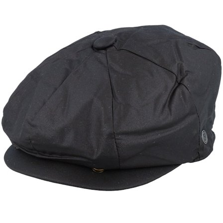 Jaxon & James - Black - flatcap - Cap - Oilcloth Newsboy Cap Black Flat Cap - Hatstore