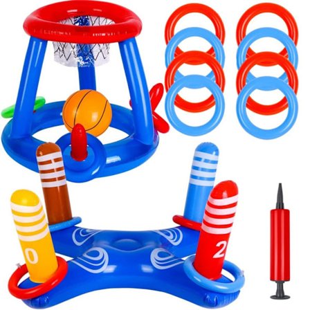 Uppblåsbar Ring Kasthylsa Spel Flytande poolleksaker SET-5