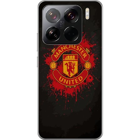 Yhteensopiva Puhelinkuori Xiaomi Xiaomi 15 Pro Manchester United logo punaisella ja keltaisella värillä, raikas urheilullinen tausta