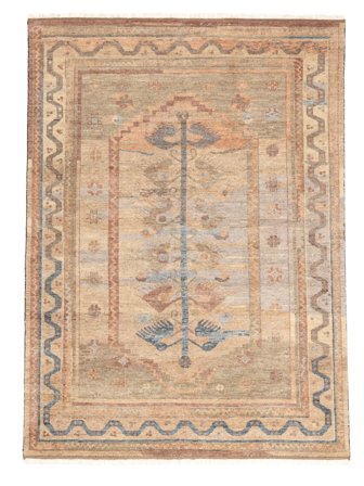 Hand Knotted Oushak Indo Rug 293X397 Wool Orange/Brown Large