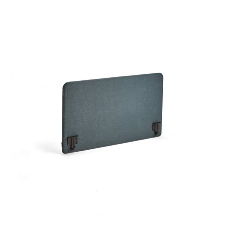 Bordskærm ZONE, sorte beslag, 1200x650x36 mm, stof Etna, petroleum